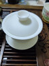心去處白瓷三才盖碗茶杯高档素烧羊脂玉瓷不烫手家用大容量陶瓷功夫茶具 素烧羊脂玉瓷凌云盖碗-礼盒装 实拍图