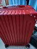 卡希度大红色行李箱结婚陪嫁拉杆箱男女蜜月旅行箱铝框密码箱婚庆皮箱子 一心一意-轻便拉链款 22英寸 实拍图