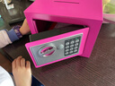 香思缦生日礼物男孩女孩不锈钢存钱罐新年压岁钱保险箱密码带锁只进不出 粉色【可投币】 实拍图