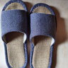 果洛菲亚麻拖鞋男春秋室内家居家用地板情侣麻布拖鞋 藏青色2021 40-41  实拍图
