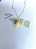 蒂蔻（Tico）黄金吊坠足金十二生肖吊坠3D硬金本命年项链生肖蛇挂坠生日礼物 兔 配红/黑/棕绳下单备注（默认发红绳） 实拍图