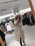 慕奈纤高端品牌女装羽绒服女中长款新品过膝加厚白鸭绒大毛领外套女 香槟色(真狐狸大毛领) M(106-120斤左右) 实拍图