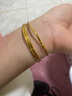 黄金谷女神节礼物金包银手镯女款包金手镯金手环三生三世简约素手镯送女 三生三世-三圈-56mm 实拍图