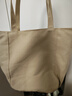 酷达妮帆布包包女新款大容量时尚简约单肩布袋大学生通勤托特包 卡其色 实拍图