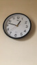 康巴丝（Compas）挂钟时尚卧室客厅办公时钟日历挂表简约创意石英钟表 3221黑白色 实拍图