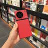 音威尔 适用vivox90手机壳高端素皮x90pro保护套x90s新款vivo防摔硅胶全包曲屏男女款 【华夏红】启航高端素皮 vivo X90 实拍图