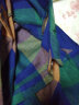 皮尔卡丹（pierre cardin）格子短外套女士季装春秋季2023年新款休闲小个子风衣时尚上衣显瘦 蓝绿格 3XL (130-140斤) 晒单实拍图