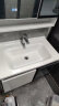 希箭（HOROW）太空铝智能浴室柜洗手盆洗脸盆洗漱台思沐系列陶瓷盆智能镜80cm 实拍图
