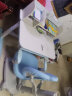 昊逸（HAOYI） 儿童书桌学习桌可升降写字桌家用小学生桌椅学生写字台桌椅套装 80CM智慧蓝+重力自动锁双背椅 实拍图