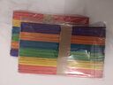 季萌100支装雪糕棒冰棒棍DIY手工制作材料手工材料 100支装 彩色（150*18mm) 实拍图