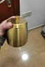 B&y 加厚不锈钢烟灰缸 锥形烟缸 创意烟盅  时尚 柱可拆卸 BY-249 大号带盖(金色) 实拍图