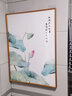 墨派荷花图新中式卫生间防水洗手间门口挂画浴室厕所装饰画免钉免打孔 爱莲 50*70cm晶瓷+铝合金边框 实拍图