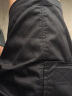 JEEP SPIRIT吉普短裤男夏季工装休闲裤宽松五分沙滩裤男士五分裤 黑色 L  晒单实拍图