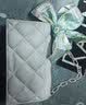 CHARLES&KEITH菱格链条丝巾饰小方包包女包生日七夕礼物送女友CK2-70770588 Light Grey浅灰色 S 实拍图