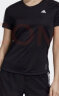 adidas速干舒适跑步运动上衣圆领短袖T恤女装夏季阿迪达斯官方 黑色 2XL 实拍图