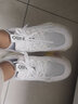 探巡老爹鞋女秋季女鞋牛皮小白鞋女ins彩虹底透气休闲鞋女运动鞋女 8831-1白灰色 36 实拍图