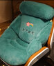 达克鸭办公室久坐椅子坐垫靠垫腰靠一体学生座椅垫屁股屁垫可坐地垫厚 (绿色彩虹 +圆头枕) 55X55x55cm 实拍图