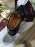 老人头男鞋春秋季头层牛皮正装皮鞋男套脚漆皮亮面尖头商务内增高结婚鞋 黑色平跟四季款 38 实拍图