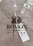 罗蒙（ROMON）短袖t恤男商务休闲弹力透气POLO领打底衫上衣服男装LM13耦荷3XL 实拍图