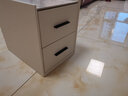 迷你小型床头柜30cm现代简约轻奢岩板北欧风卧室超窄小尺寸床边柜 米白色【双抽】48cm高 30cm宽*40cm厚 实拍图