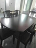 田园驿站新中式岩板餐桌家用实木餐桌椅组合简约小户型可伸缩折叠圆饭桌子 【12MM岩板桌面】 联系客服送转盘 1.35m 餐桌+实木椅*6 实拍图
