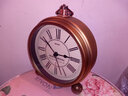 汉时（Hense）创意闹钟学生儿童床头钟桌面时钟闹表懒人起床神器石英钟表HA75 沙铜往日时光 实拍图