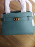 CHARLES&KEITH金属扣带手提单肩妈妈包凯莉包包女包生日礼物CK2-50160102 Teal蓝绿色 M 实拍图