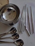 克洛迪雅 家用304不锈钢碗筷勺套装筷子勺子吃饭碗食堂学生工厂餐具饭碗汤碗面碗 304钢 14cm碗筷勺一套 实拍图