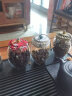美斯尼 加厚玻璃茶叶罐醒茶罐 密封罐储物罐装茶叶盒便携瓶家用防潮储藏罐茶具配件 秋实（红色） 实拍图