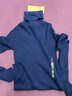 无印良品 MUJI 女式  罗纹高领毛衣 W9AA870 长袖针织衫 蓝色 M 实拍图