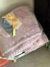 安之伴睡裙女秋冬雪花绒保暖加厚长袖开衫连帽可爱少女睡袍家居服 浅灰紫【软糯有弹性-超锁温】 L 实拍图