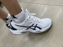 asics亚瑟士羽毛球鞋男鞋女鞋羽排款运动鞋专业训练鞋子GEL-ROCKET 11 白色/蓝紫色 41.5 实拍图