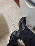 沙驰（SATCHI）男鞋牛皮软面皮商务休闲鞋男士系带圆头低帮舒适透气运动皮鞋男 黑色 40 实拍图