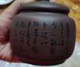 万壶园茶叶罐大号紫砂茶罐密封醒茶罐普洱茶罐茶缸防潮存储罐茶仓空茶叶包装盒梅兰竹菊茶叶罐套装礼盒装 小号清水泥-竹 实拍图