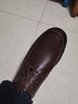 金迈王男鞋春秋季商务休闲皮鞋男中年爸爸鞋男士真皮头层牛皮软底大头鞋 棕色 42 实拍图