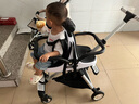 恩曜双胞胎溜娃神器双人轻便折叠婴儿推车四轮避震大小二胎推车大脚踏 白色【可拆座椅可折叠铝合金车架】 实拍图