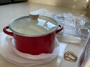 NITORI宜得利家居 圣诞氛围单柄双柄珐琅锅炖汤锅奶锅汤锅 MOREISH 红色 双柄 22cm 实拍图