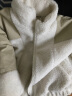 FANSILANEN范思蓝恩 新款短款宽松羽绒服女冬季仿羊羔毛颗粒绒外套214068 米白色 S 实拍图