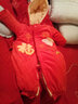 贝婴爱（BEIYINGAI）婴儿连体衣秋冬棉衣珊瑚绒宝宝哈衣外出服防风加厚小孩衣服新生儿 岁岁平安兔（冬加厚帽可拆） 66CM（适合0-4个月） 实拍图