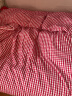 故道名梭 老粗布四件套 纯棉粗布四件套床单被罩枕套全棉床品全棉加厚加密 典雅格子-红色 1.8-2.0m床四件套(被套2×2.3m) 实拍图
