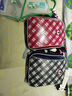 UnMeunme儿童书包 小学生男初中女书包双肩背包一年级书包男女 1-5年级 3214S红格 小挂件+腰扣 实拍图
