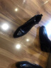 VQGT新款男士高帮皮鞋英伦尖头皮靴头层牛皮男靴短靴拉链加绒马丁靴 黑色 39 实拍图