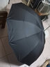 柏苑 超大号折叠雨伞黑胶手动三折商务伞三人大号雨伞个性创意男学生 10K超大号（125cm）3人-黑色 实拍图