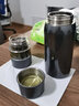 茶之恋茶水分离杯保温杯男女泡茶杯大容量车载便携式户外旅行父亲节水杯 灰色 实拍图