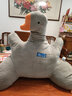 丝媛大鹅办公室腰靠垫久坐汽车座椅靠垫靠背宿舍沙发坐椅靠枕腰枕玩偶 灰色大鹅腰枕 55*45CM【有拉链，无单独内胆】 实拍图