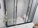 箭牌（ARROW）淋浴房干湿分离玻璃隔断家用浴屏浴房浴室简易一字型卫生间淋浴屏 1.6-1.69m 第九代【双阻尼缓冲】镜光 实拍图