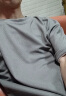 JEEP SPIRIT吉普短袖T恤男套装夏季休闲两件套圆领上衣短裤男装 灰杏 XL  晒单实拍图