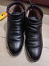 奥康男鞋冬季棉皮鞋男新款加绒保暖棉靴真皮高帮男士休闲套脚皮棉鞋 黑色 39 (245mm) 实拍图