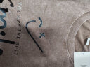 引异水洗棉牛仔短袖T恤男夏季新原创笑脸半袖宽松情侣体恤上衣服 咖啡色 XL（150-170斤） 晒单实拍图