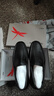 红蜻蜓男棉鞋厚绒保暖牛皮男鞋一脚蹬休闲套脚商务皮鞋 WTA30612黑色40 实拍图